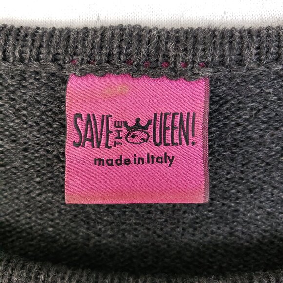 Save the Queen Italy Tunic Sweater Dress Longline Wool Silk Art-to-wear size M - Picture 3 of 14